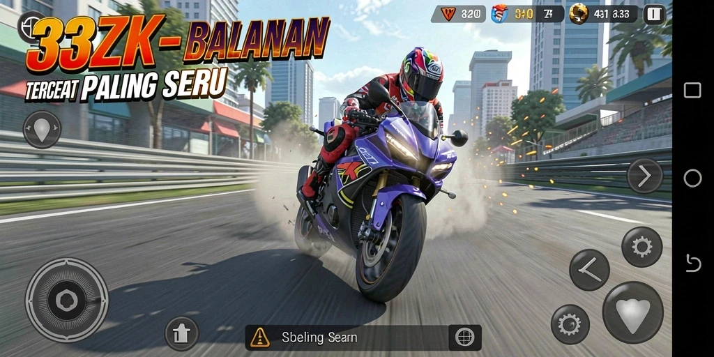 Tampilan hebat dari gameplay balapan motor yang seru.