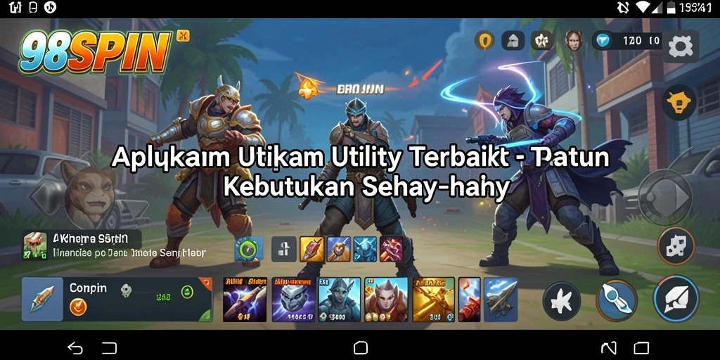 Tampilan antarmuka aplikasi 98SPIN yang intuitif dan mudah digunakan.
