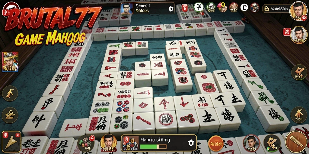 Screenshot gameplay BRUTAL77 dengan aksi seru Mahjong