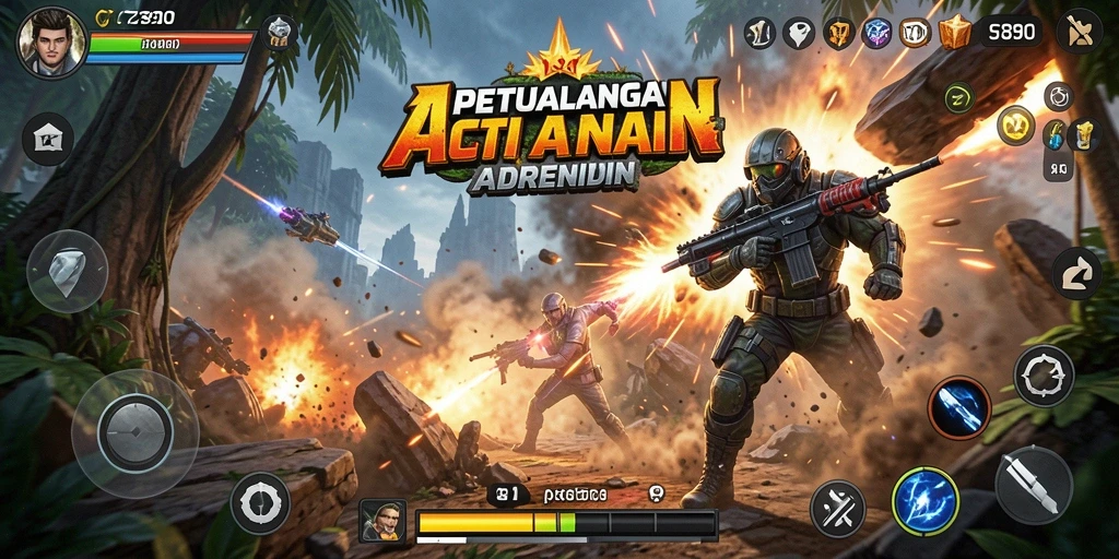 Screenshot gameplay C7890 menampilkan aksi petualangan mendebarkan.