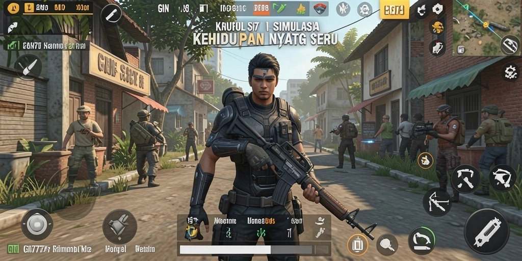 Tampilan screenshot dari gameplay imersif GN777 yang menampilkan interaksi karakter.