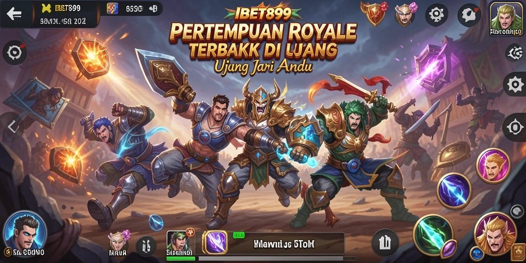 Screenshot gameplay <strong>IBET899</strong> menunjukkan aksi seru di arena pertarungan Battle Royale.