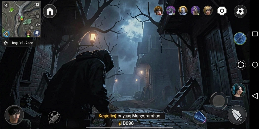 Tampilan gameplay dari ID098 yang mencekam dan menegangkan.