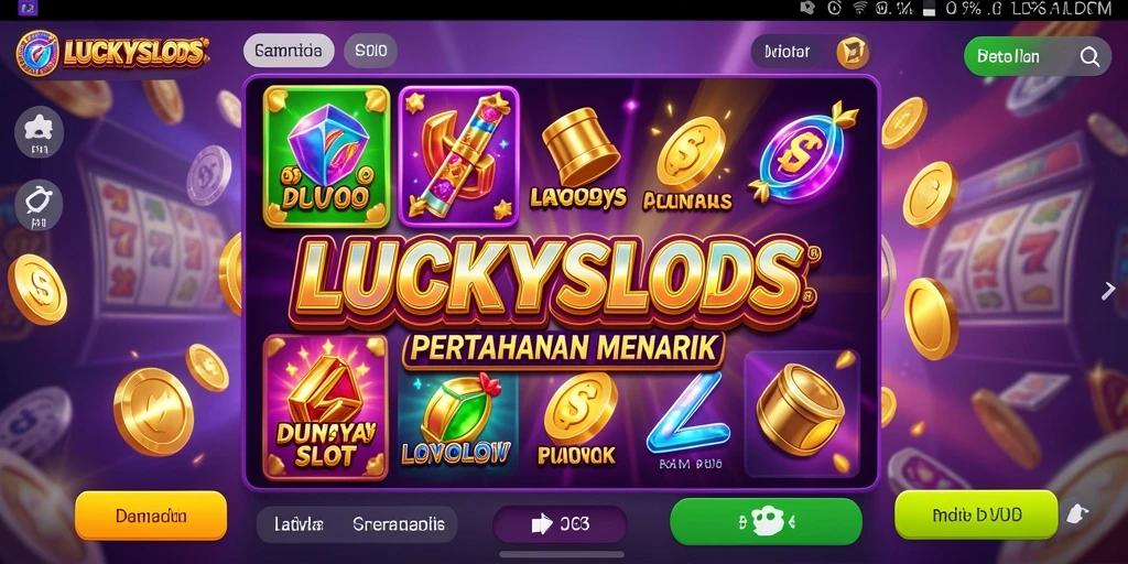 Screenshot utama LUCKYSLOTS menampilkan aksi pertahanan menegangkan.