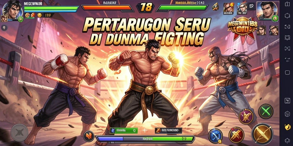 Gameplay MEGEWIN188 dengan aksi pertarungan yang mendebarkan.