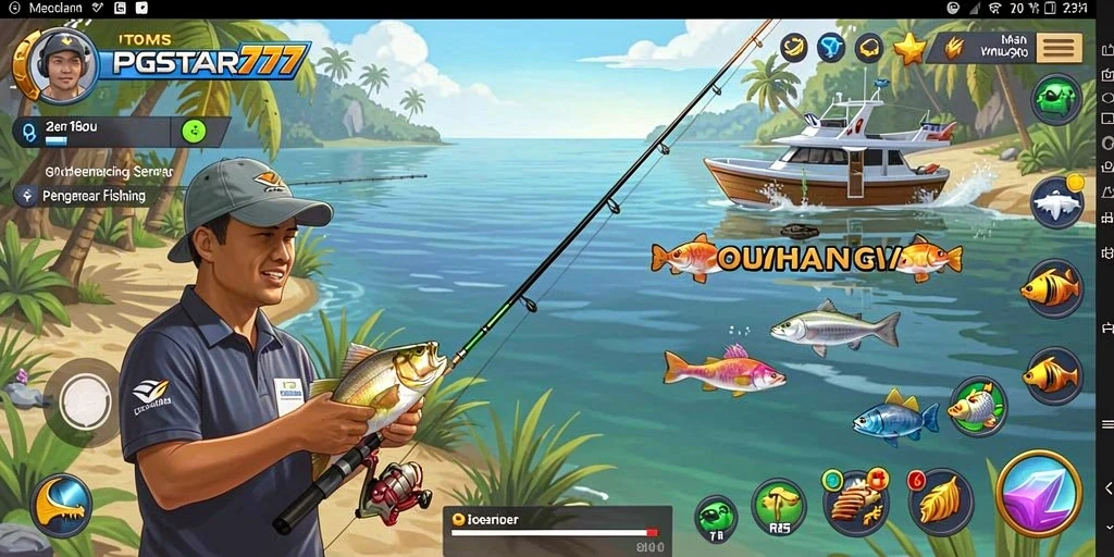Screenshot PGSTAR777 menunjukkan aksi memancing yang menarik dan visual yang memukau.