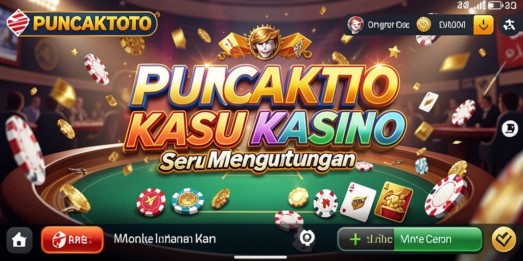 Tampilan layar permainan Kasino yang mendebarkan di PUNCAKTOTO.