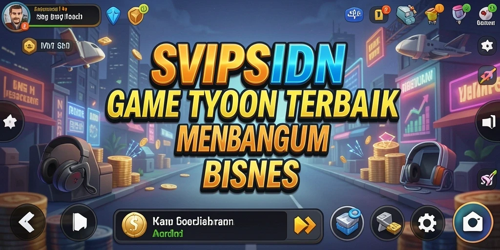 Tampilan gameplay menarik dalam SVIPSIDN dengan strategi bisnis yang menantang.