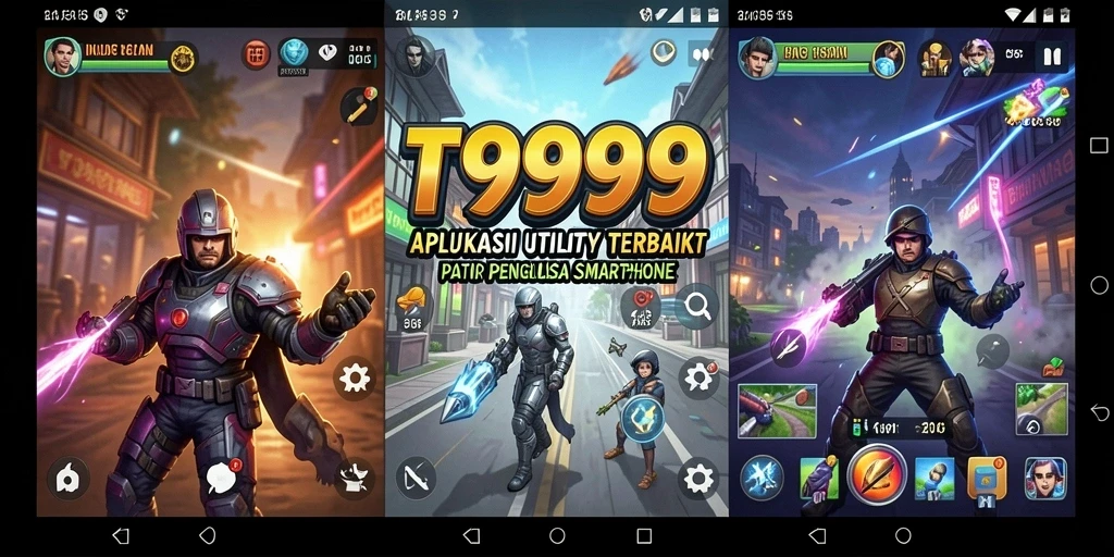 Screenshot utama T9999 menampilkan fitur optimalisasi perangkat yang praktis.