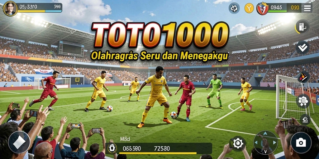 Tangkapan layar gameplay TOTO1000 menampilkan aksi olahraga yang mendebarkan.