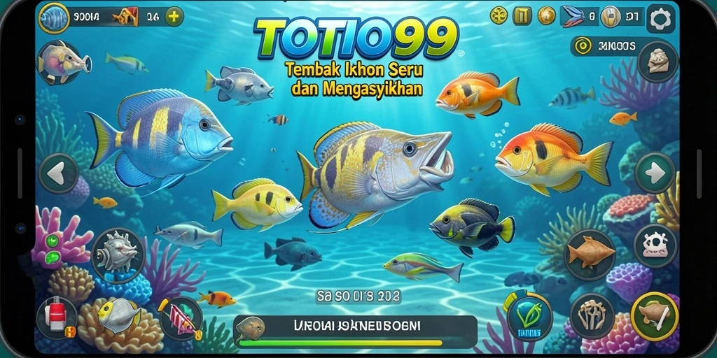 Screenshot permainan Tembak Ikan TOTO99 yang seru.