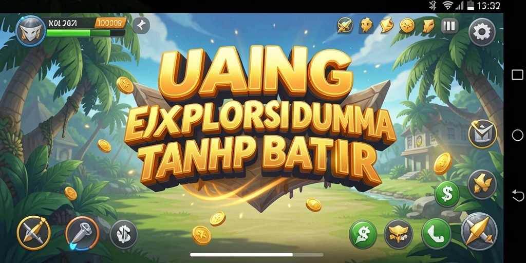 Tampilan gameplay UANG yang menampilkan eksplorasi dunia yang luas.