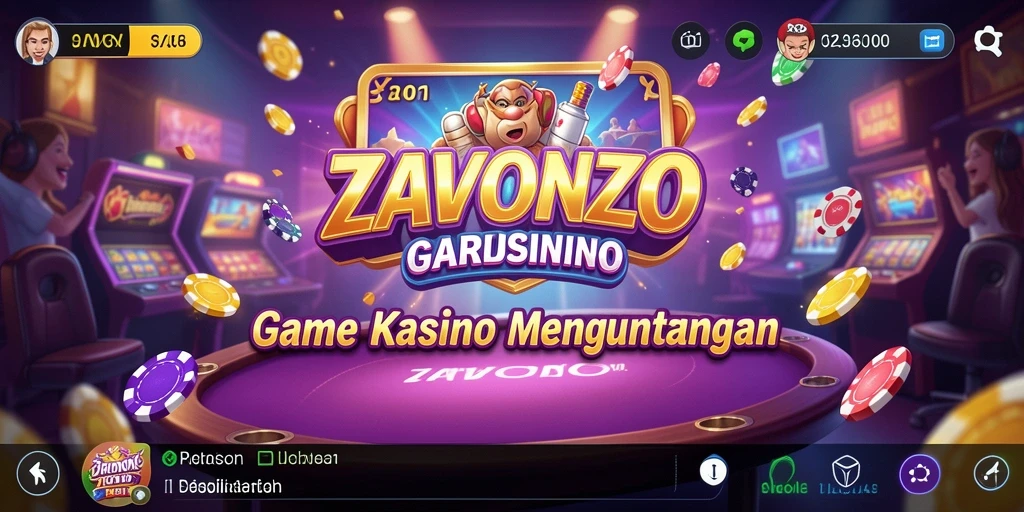 Tampilan gameplay seru ZAVONZO dengan grafis yang memukau.